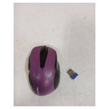 TECKNET Wireless Mouse, 2.4G Ergonomic Optical Mouse, Computer Mouse for Laptop, PC, Computer, Chromebook, Notebook, 6 Buttons, 24 Months Battery Life, 2600 DPI, 5 Adjustment Levels - Purple - Retail: