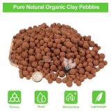 Riare 2 LBS Organic Expanded Clay Pebbles - 4mm-16mm Natural Leca Balls Lightweight Hydroponic Clay Pebbles Aggregate for Indoor Plants, Hydroponic Growing, Plants Drainage, Aquaponics - Retail: $9