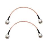 Superbat TV Coax Cable, 6 inches Slim Coax 75 Ohm RG179 with F-Type Connectors for TV, Satellite & Antenna Cable 2-Pack - Retail: $10