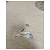 TechMatte Female USB C to Male Lightning Adapter 3 Pack 2.2A Charging Data Transfer, Compatible with iPhone 14, 13, 12, 11 Xs SE iPad iPod AirPods, Not for Audio Headphones/OTG Android Anti-Lost, Blue