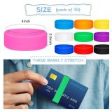 Mini Silicone Wide Rubber Bands 2 Inch 30 Pack Assorted Colors Silicone Wallet Band Heat Cold Long Lasting Rubber Bands for Sublimation Tumbler Pen Jars Art Cooking Wrapping Cord Wraps Small - Retail: