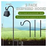 Yetene 2 Pcs 24 Inch Shepherds Hook for Outdoor Adjustable Bird Feeder Pole Metal Steel Shepard Hooks for Hummingbird Stand Feeder Pole for Garden Plant, Lantern, Hanging Wedding Decor - Retail: $10