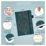 Legend Wine Tasting Journal Wine Guide & Diary Unique Accessories & Gifts for Wine Lovers, Women & Men, Eco Leather Notebook (Deep Sea) - Retail: $20