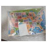 Montessori Mama USA Map Wooden Puzzle, Puzzles for Kids Ages 4-6 Educational Toys for 4 Year Old Kids Puzzles Ages 5-8 Landmarks, Animals, Capitols and States - Retail: $20