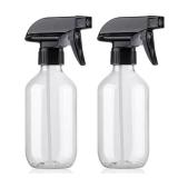 Teyssor Spray Bottles Water Spray Bottle 2 Packs- BPA Free -10 oz/300 ml Plastic Refillable Containers Fine Mist Small Spray Bottle with Adjustable Nozzle for Hair, Cooking, Cleaning - Retail: $7