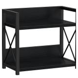 Giikin Kitchen Counter Shelf, 2 Tier Kitchen Spice Rack Organizer for Countertop, Wood Coffee Bar Organizer for Home (Black, S) - Retail: $23