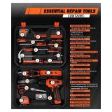 139-Piece Tool Set - Tool Kit with 8V Cordless Drill Driver in ToolBox Storage Case, General Household Drill Set for Home Repairs, Handyman, DIY Projects - Retail: $63