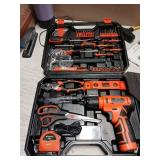 139-Piece Tool Set - Tool Kit with 8V Cordless Drill Driver in ToolBox Storage Case, General Household Drill Set for Home Repairs, Handyman, DIY Projects - Retail: $63