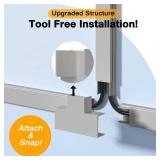 Delamu 157in Delamu Cord Hider Wall for Wall Mounted TV, Wire Hider Kit - Retail: $23