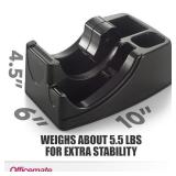 Officemate Recycled 2-in-1 Heavy Duty Tape Dispenser, 1" and 3" Cores, Black (96690) - Retail: $25