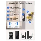 TEEHO TE003 Keyless Entry Keypad Door Lock with Handle, Electronic Digital Smart Locks for Front Door, Smart Door Knob with Code for Bedroom, Auto Lock, Passage Mode, Easy to Install, Matte Black - Re