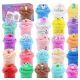 LKAXYTP 24 Pack Butter Slime Kit, Party Favor Supplies, Super Soft, Non-Sticky, Goody Bag Toy, Prize for Girl and Boys, Christmas Stocking Stuffers - Retail: $18