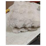 Lotus Karen Faux Fur Throw Blanket Linen - 800 GSM Bubble Rabbit Fluff Blanket for Couch Bed Sofa,Softest Fluffy Fuzzy Cozy Blanket,Thick Furry Plush Shaggy Warm Blankets for Women,50x60 Inches - Reta