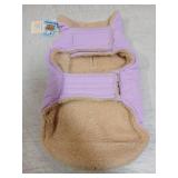 Queenmore Warm Dog Coat, Cold Weather Puffer Dog Coat Vest, Quilting Winter Pet Jacket Ultra Thick Plush Fleece Lining Pet Clothes for Dogs with Storage Pockets (Lilac, Small)