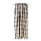DII Modern Farmhouse Plaid Collection Cotton Fringe Throw Blanket, 50x60, White/French Blue - Retail: $23