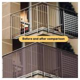 Balcony Safety Net for Kids Banister Guard-13ft x 3ft Child Safety Net, Balcony Mesh Screen for Pets, Dogs, Cats, Toys - Stair Railing Baby Proof (Brown) - Retail: $24