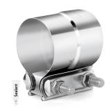 ZEHCLP 1 Pcs 3.0 inch Exhaust Clamp Butt Joint 304 Stainless Steel Band Lap Joint Band Clamp Stainless Steel for Pipes Catalytic Convertersï¼Muffler (1, 3.0 inch) - Retail: $14