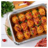 NYHI 9x13 Aluminum Foil Pans With Lids Disposable Large Half Size Deep Steam Pan and Oven Buffet Trays Food Containers for Catering Baking Roasting (10) - Retail: $24