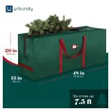 URBUNDY Heavy Duty Christmas Tree Storage Bag 7.5 Ft - Christmas Tree Bag Green - Tree Bags For Storage - Xmas Tree Storage Bag Holds 7.5 Ft Christmas Tree Bag For All Year Round Christmas Storage - R