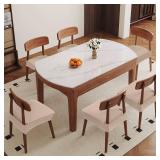 Genina Waterproof Seat Covers for Chairs,Set of 6 Dining Room Chair Seat Covers for Kitchen,Stretch Jacquard Removable Washable Dining Chair Slipcovers Protectors,No Rear Covers, Khaki - Retail: $31