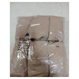 Genina Waterproof Seat Covers for Chairs,Set of 6 Dining Room Chair Seat Covers for Kitchen,Stretch Jacquard Removable Washable Dining Chair Slipcovers Protectors,No Rear Covers, Khaki - Retail: $31