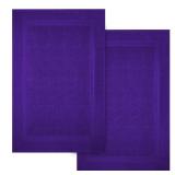 Infinitee Xclusives Premium Cotton Bath Mats for Bathroom Pack of 2 | 34x22 Inches | Ultra Soft, Super Absorbent, Non-Slip, Machine Washable Mats (Profound Purple) [Not a Rug]