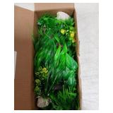 Ameliade Aquarium Artificial Green Plastic Plants Decorations 26 PCS Large Fish Tank Accessories Goldfish Betta Tank Decor - Retail: $9