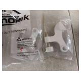 HOMOTEK 2 Pack Hinge Pin White Door Stopper,Adjustable Deluxe Heavy Duty Door Stopper 2-1/2"x1-3/4,with White Rubber Bumper Tips - Retail: $6