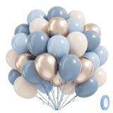 60pcs Dusty Blue Balloons 12inch with Sand White Metallic Gold Dusty Pastel Blue Balloons for Wedding Gender Reveal Baby Bridal Shower Birthday Party Decorations - Retail: $6