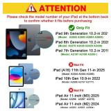 ProCase for iPad 9th/ 8th/ 7th Generation Case 10.2 Inch (2021/2020/2019 Release), 10.2 iPad Case 9th/ 8th/ 7th Gen Cover, Slim Smart Cover with Translucent Hard Shell Back -Black - Retail: $40