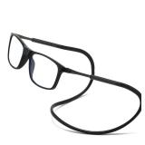 Magnetic Reading Glasses with Front Connect Blue Light Blocking,Comfortable Neck Hanging Readers for Men and Women (BLACK, 2.5, x)