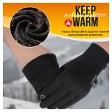 Benirap Winter Gloves Touchscreen Windproof Thermal Gloves Men Women Cycling Running Climbing Skiing Driving Gloves -PRE-OWNED - Retail: $15