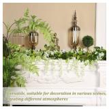Syhood 4 Pieces 26 ft in Total White Artificial Wisteria Garland Hanging Flowers Vine Wedding Silk Wisteria Hanging Flower for Wedding Arch Home Garden Party Outdoor Decor - Retail: $20
