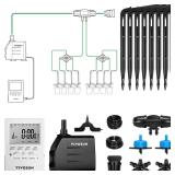 VIVOSUN Professional Automatic Drip Irrigation Kits, 15W Output, All in One Professional Grow Kit- Includes Pump, Timer and Regulator, 8 Drip Emitters Garden Plant Watering System Indoor Outdoor - Ret