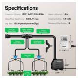 VIVOSUN Professional Automatic Drip Irrigation Kits, 15W Output, All in One Professional Grow Kit- Includes Pump, Timer and Regulator, 8 Drip Emitters Garden Plant Watering System Indoor Outdoor - Ret