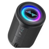 LENRUE Small Portable Bluetooth Speaker with Lights, TWS Stereo Surround Sound, Type C Powered, Bluetooth 5.3, AUX TF Card Input, Wireless for Outdoor Home, Coolest Gifts - Retail: $12