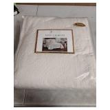 Historic Charleston King Charles Modern Farmhouse Floral Matelasse Coverlet, 100% Cotton Breathable Bedding, King/Calking, Ivory