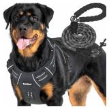 Beebiepet Heavy Duty Tactical Dog Harness for Large Dogs, No Pull Adjustable Pet Harness Reflective Service Training Easy Control Pet Vest Military K9 Working Dog Harnesses-X- Large, Black - Retail: $