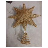 Gold Glitter Star Tree Topper - Retail: $12