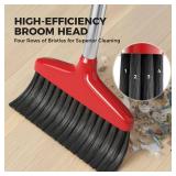 Handy Broom, Indoor/Outdoor Brooms, Duty Kitchen Broom, for Home Garage Kitchen Office Courtyard Lobby Patio Lawn Concrete (1, Red) - Retail: $8