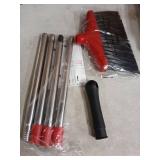 Handy Broom, Indoor/Outdoor Brooms, Duty Kitchen Broom, for Home Garage Kitchen Office Courtyard Lobby Patio Lawn Concrete (1, Red) - Retail: $8