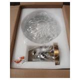 Bgfeoa Ceiling Light, Vintage Light Fixtures Transparent Glass Shade 10 Inch Semi Flush Mount Ceiling Light Hallway Vintage Lights Fixture Ceiling for Living Room, Bedroom, Dining Room - Retail: $55