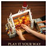 Lumibricks Medieval Castle Banquet Hall Lighting Building Bricks Set - Middle Ages City Town Modular Collection Display Kit with Minifigures 3232 Pcs for Adults & Teens - Retail: $170