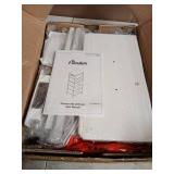 Furnulem Dresser for Bedroom, Tall Nightstand, Vertical Chest with Wood Top, Charging Station, LED Lights, 5 Fabric Bins, Bedside Table with Shelf, Furniture for Entryway (5 Drawer, White) - Retail: $