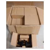 Plustool 8 Pack Matte Black Door Handles, Keyless Interior Door Knobs, Privacy Door Lever Locksets for Bedroom Bathroom, Heavy Duty Square Door Lock (2.0lb), Reversible for Left&Right Handled Doors - 