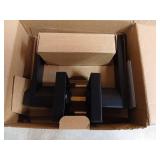 Plustool 8 Pack Matte Black Door Handles, Keyless Interior Door Knobs, Privacy Door Lever Locksets for Bedroom Bathroom, Heavy Duty Square Door Lock (2.0lb), Reversible for Left&Right Handled Doors - 