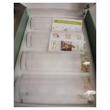 UDU 16 Set Glass Cylinder Vases for Centerpieces with 80000 Clear Beads 24 White Floating Candles 12 Pearl String Center Pieces Decoration for Table Table Wedding Party Home - Retail: $70