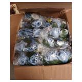 NUPTIO Flower Ball Arrangement Bouquet - 10 Pcs 9.5 inch Diameter Dusty Blue Fake Flowers Roses Balls for Centerpieces Tables - Artificial Rose Arrangements for Wedding Centerpiece Table Decorations -