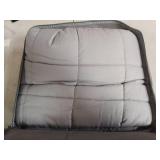 Mr. Sandman Weighted Blanket for Adults Queen Size 15 lbs, Soft Cooling Heavy Minky Blanket for Sleep, Washable Throw Blanket with Glass Beads, 60 x 80 Inches, Grey - Retail: $47