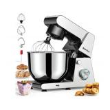 Stand Mixer Body with Stainless Steel Cladding Pro-Grade Powerful Kitchen Mixer for Baking Bread Dough Cake 10+p Speed Tilt-Head Electric Food Mixer With 6.5QT Bowl Dough Hook Wire Whisk Flat Beater